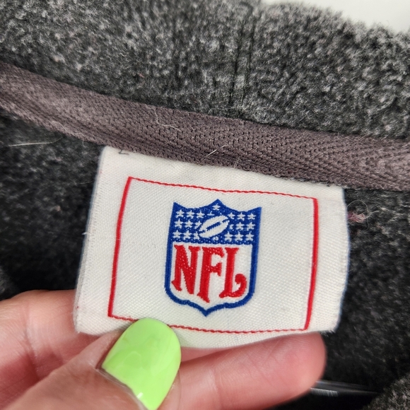 NFL Pittsburgh Steelers Fleece Pullover Hoodie Sweatshirt Size Large Gray Black - Picture 4 of 6